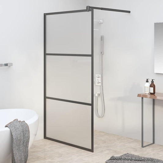 vidaXL Shower walls Black 100 x 195 cm Glass and Aluminium