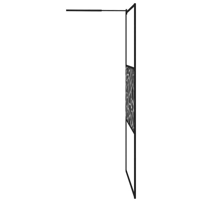 vidaXL Shower walls Black 115 x 195 cm Glass and Aluminium