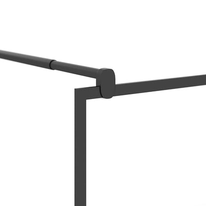 vidaXL Shower walls Black 115 x 195 cm Glass and Aluminium