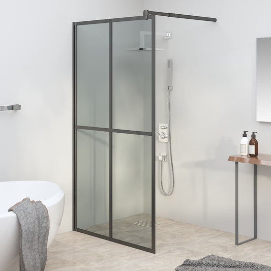 vidaXL Walk-in Shower Screen 118x190 cm Dark Tempered Glass