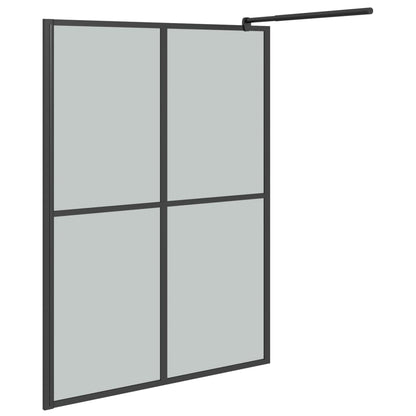 vidaXL Walk-in Shower Screen 140x195 cm Dark Tempered Glass