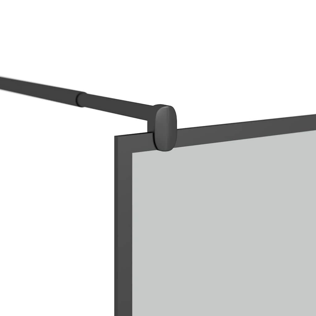 vidaXL Shower walls Black 90 x 195 cm Glass and Aluminium