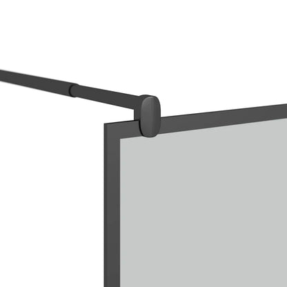 vidaXL Shower walls Black 90 x 195 cm Glass and Aluminium