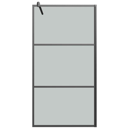 vidaXL Shower walls Black 100 x 195 cm Glass and Aluminium
