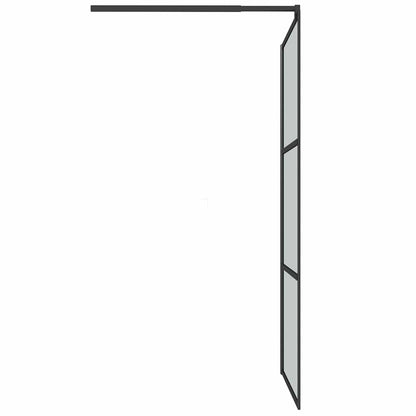 vidaXL Shower walls Black 100 x 195 cm Glass and Aluminium