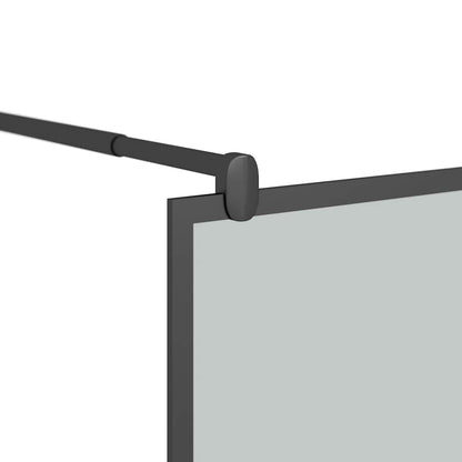 vidaXL Shower walls Black 100 x 195 cm Glass and Aluminium