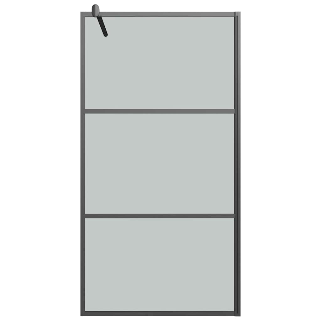 vidaXL Shower walls Black 115 x 195 cm Glass and Aluminium