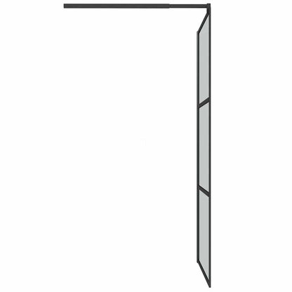 vidaXL Shower walls Black 115 x 195 cm Glass and Aluminium