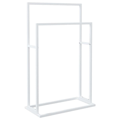 343088 vidaXL Freestanding Towel Rack White 48x24x78,5 cm Iron