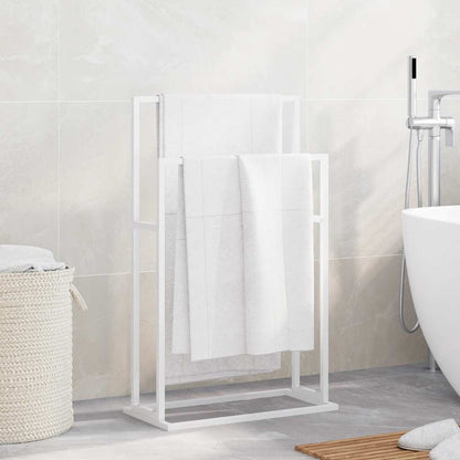343088 vidaXL Freestanding Towel Rack White 48x24x78,5 cm Iron