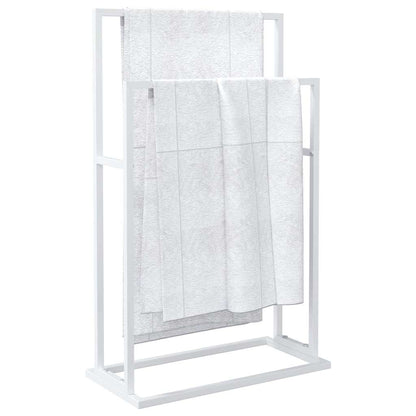 343088 vidaXL Freestanding Towel Rack White 48x24x78,5 cm Iron