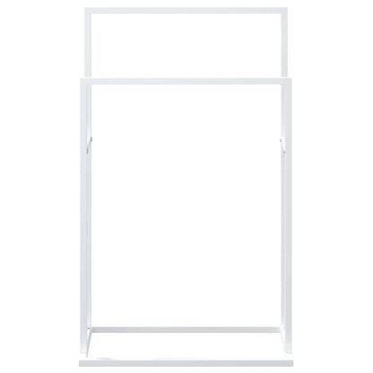 343088 vidaXL Freestanding Towel Rack White 48x24x78,5 cm Iron