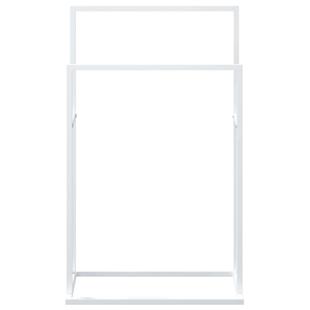 vidaXL Freestanding Towel Rack White 48x24x78.5 cm Iron