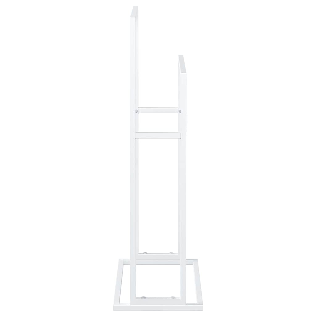 343088 vidaXL Freestanding Towel Rack White 48x24x78,5 cm Iron