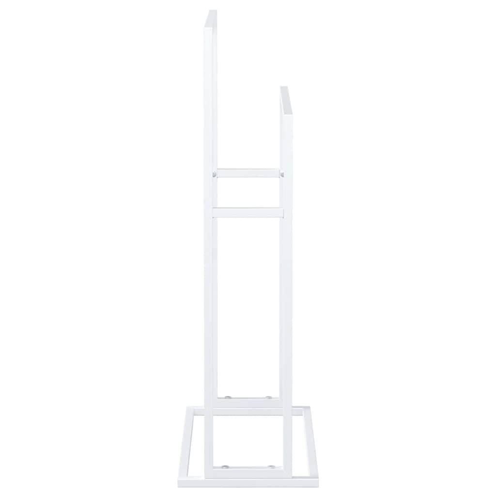 vidaXL Freestanding Towel Rack White 48x24x78.5 cm Iron