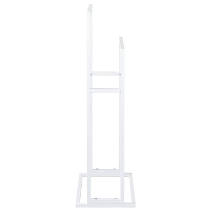 vidaXL Freestanding Towel Rack White 48x24x78.5 cm Iron