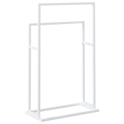 343088 vidaXL Freestanding Towel Rack White 48x24x78,5 cm Iron