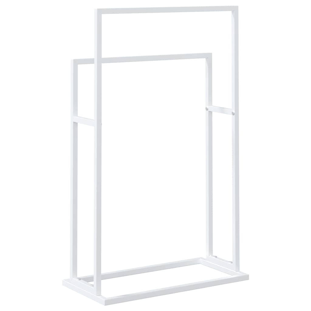 vidaXL Freestanding Towel Rack White 48x24x78.5 cm Iron