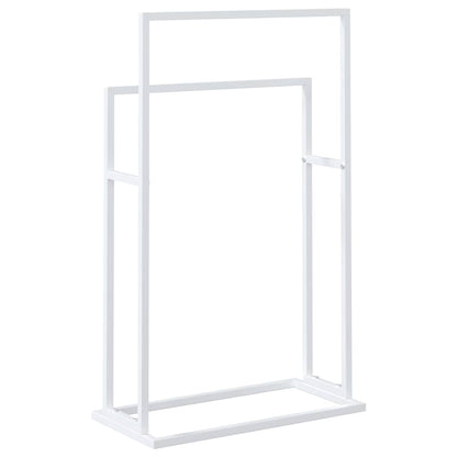 vidaXL Freestanding Towel Rack White 48x24x78.5 cm Iron