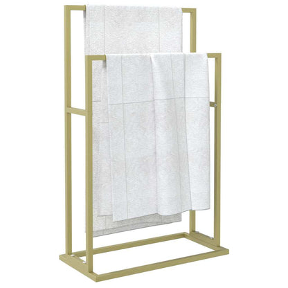 vidaXL Freestanding Towel Rack Gold 48x24x78,5 cm Iron