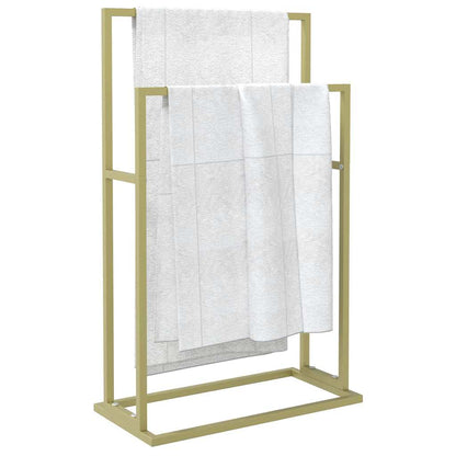 vidaXL Freestanding Towel Rack Gold 48x24x78.5 cm Iron