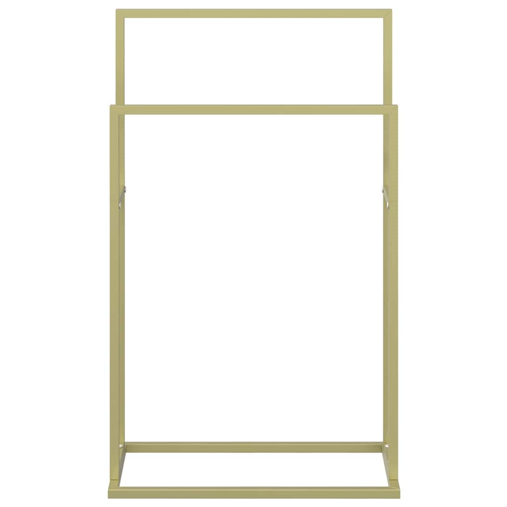 vidaXL Freestanding Towel Rack Gold 48x24x78,5 cm Iron