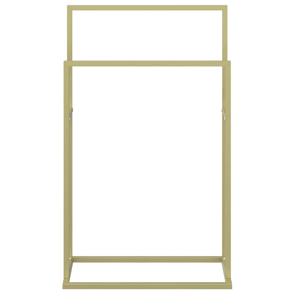 vidaXL Freestanding Towel Rack Gold 48x24x78.5 cm Iron