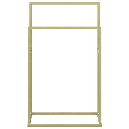 vidaXL Freestanding Towel Rack Gold 48x24x78.5 cm Iron