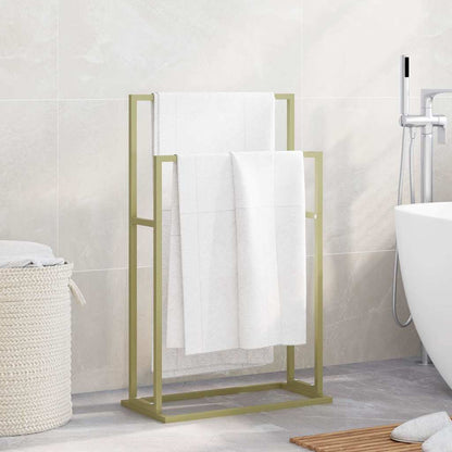 vidaXL Freestanding Towel Rack Gold 48x24x78,5 cm Iron