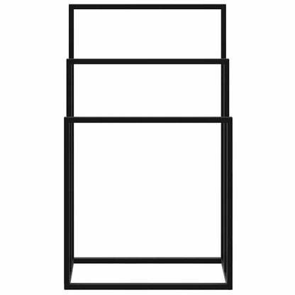 vidaXL Freestanding Towel Rack Black 48x24x79 cm Iron