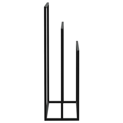 vidaXL Freestanding Towel Rack Black 48x24x79 cm Iron