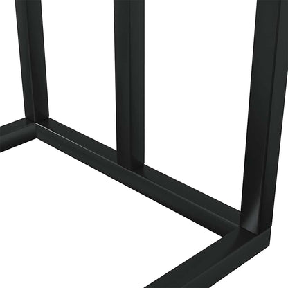 vidaXL Freestanding Towel Rack Black 48x24x79 cm Iron
