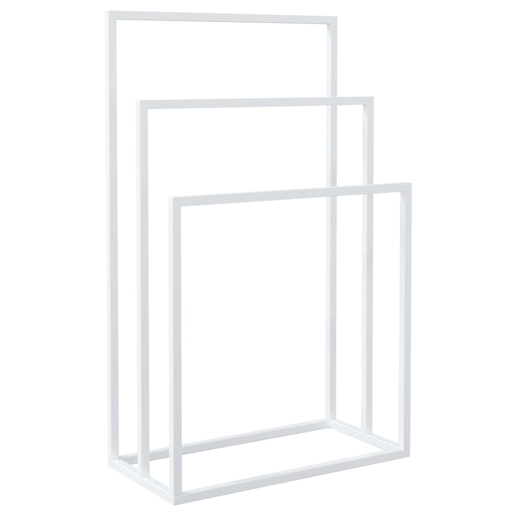 vidaXL Freestanding Towel Rack White 48x24x79 cm Iron
