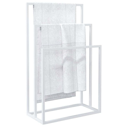 vidaXL Freestanding Towel Rack White 48x24x79 cm Iron