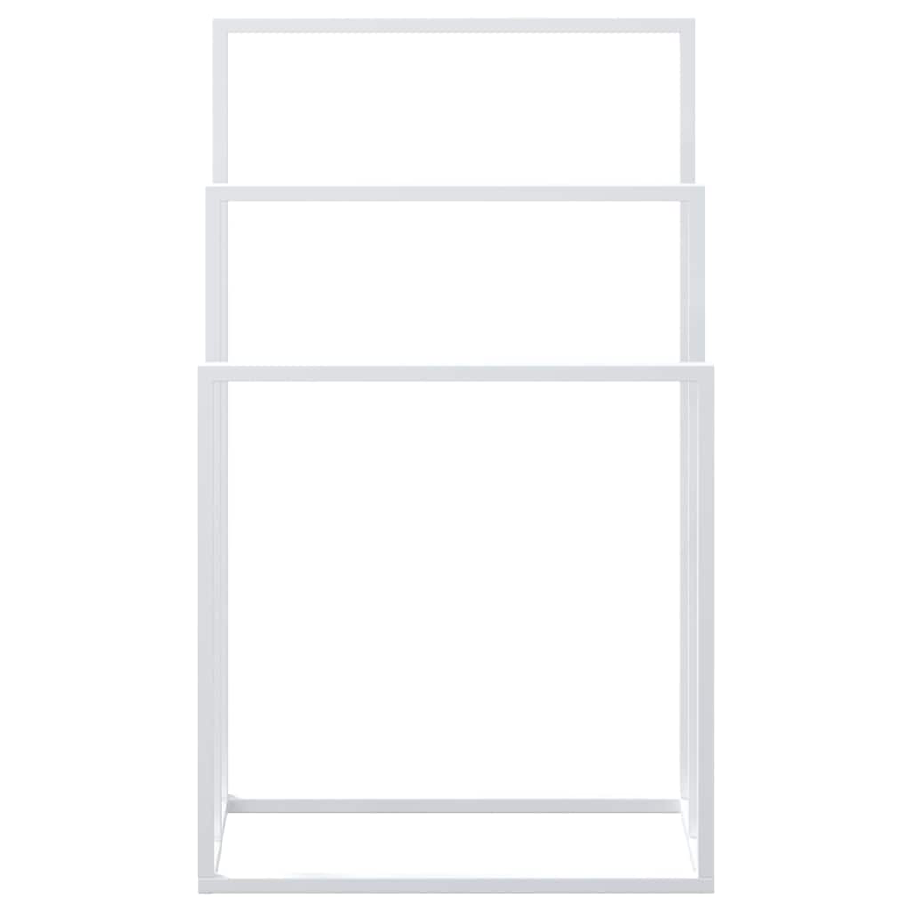 vidaXL Freestanding Towel Rack White 48x24x79 cm Iron