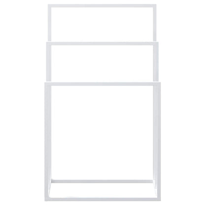 vidaXL Freestanding Towel Rack White 48x24x79 cm Iron