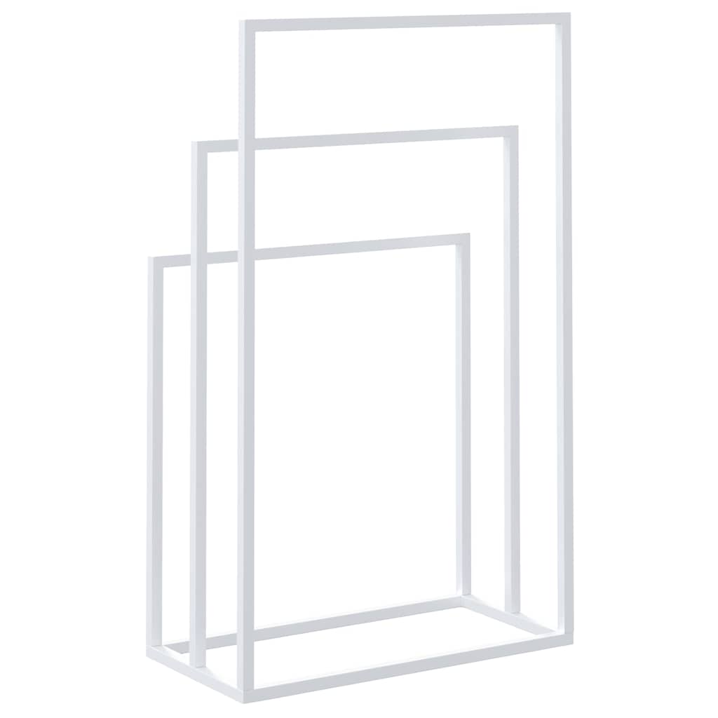 vidaXL Freestanding Towel Rack White 48x24x79 cm Iron