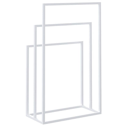 vidaXL Freestanding Towel Rack White 48x24x79 cm Iron