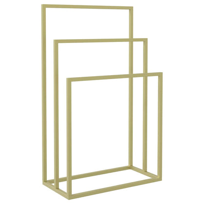 343092 vidaXL Freestanding Towel Rack Gold 48x24x79 cm Iron