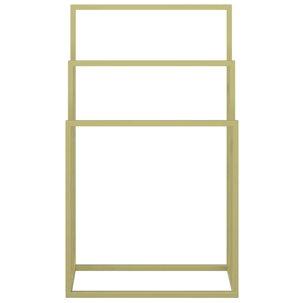 vidaXL Freestanding Towel Rack Gold 48x24x79 cm Iron