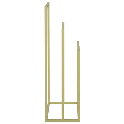 343092 vidaXL Freestanding Towel Rack Gold 48x24x79 cm Iron