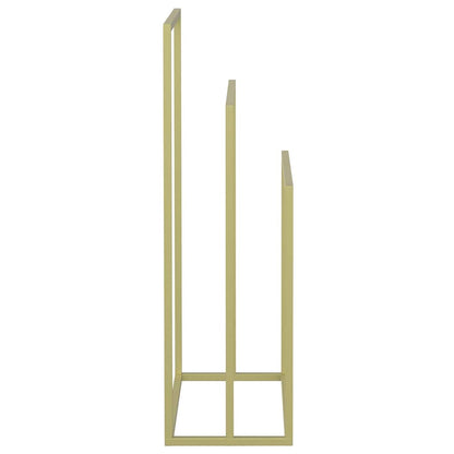 vidaXL Freestanding Towel Rack Gold 48x24x79 cm Iron