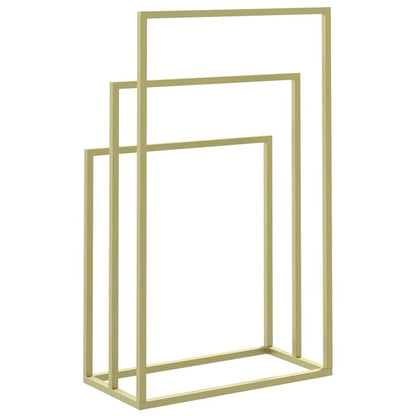 343092 vidaXL Freestanding Towel Rack Gold 48x24x79 cm Iron