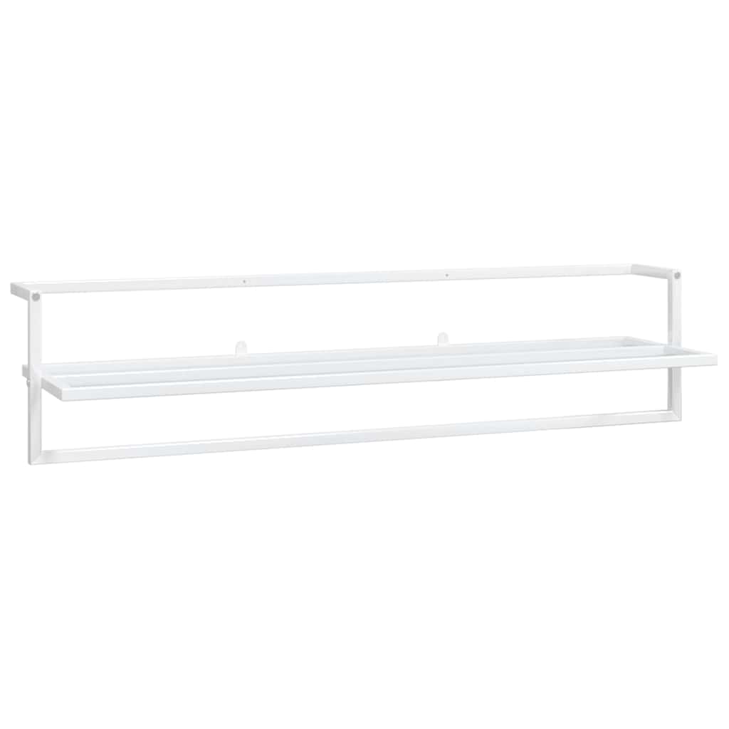 vidaXL Towel Rack White 95x25x22 cm Iron