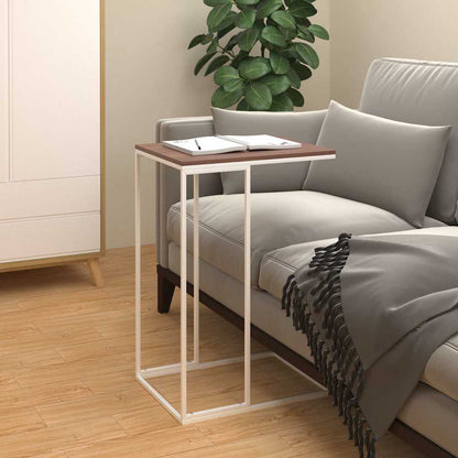 343094 vidaXL Side Table White 40x30x59 cm Engineered Wood