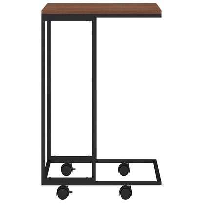343096 vidaXL Side Table with Wheels Black 40x30x63,5 cm Engineered Wood