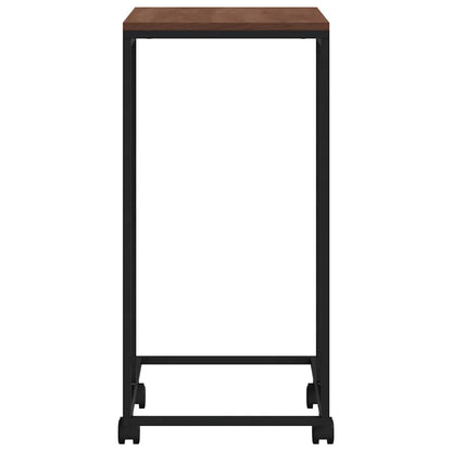 vidaXL Side Table | Black and brown | Engineered wood, Iron | Compact | Portable