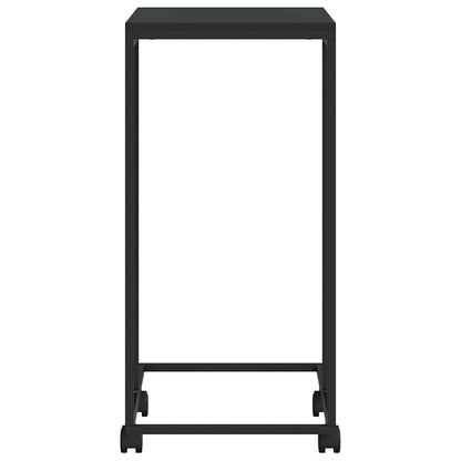 343097 vidaXL Side Table with Wheels Black 40x30x63,5 cm Engineered Wood