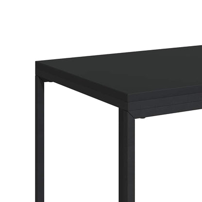 343097 vidaXL Side Table with Wheels Black 40x30x63,5 cm Engineered Wood