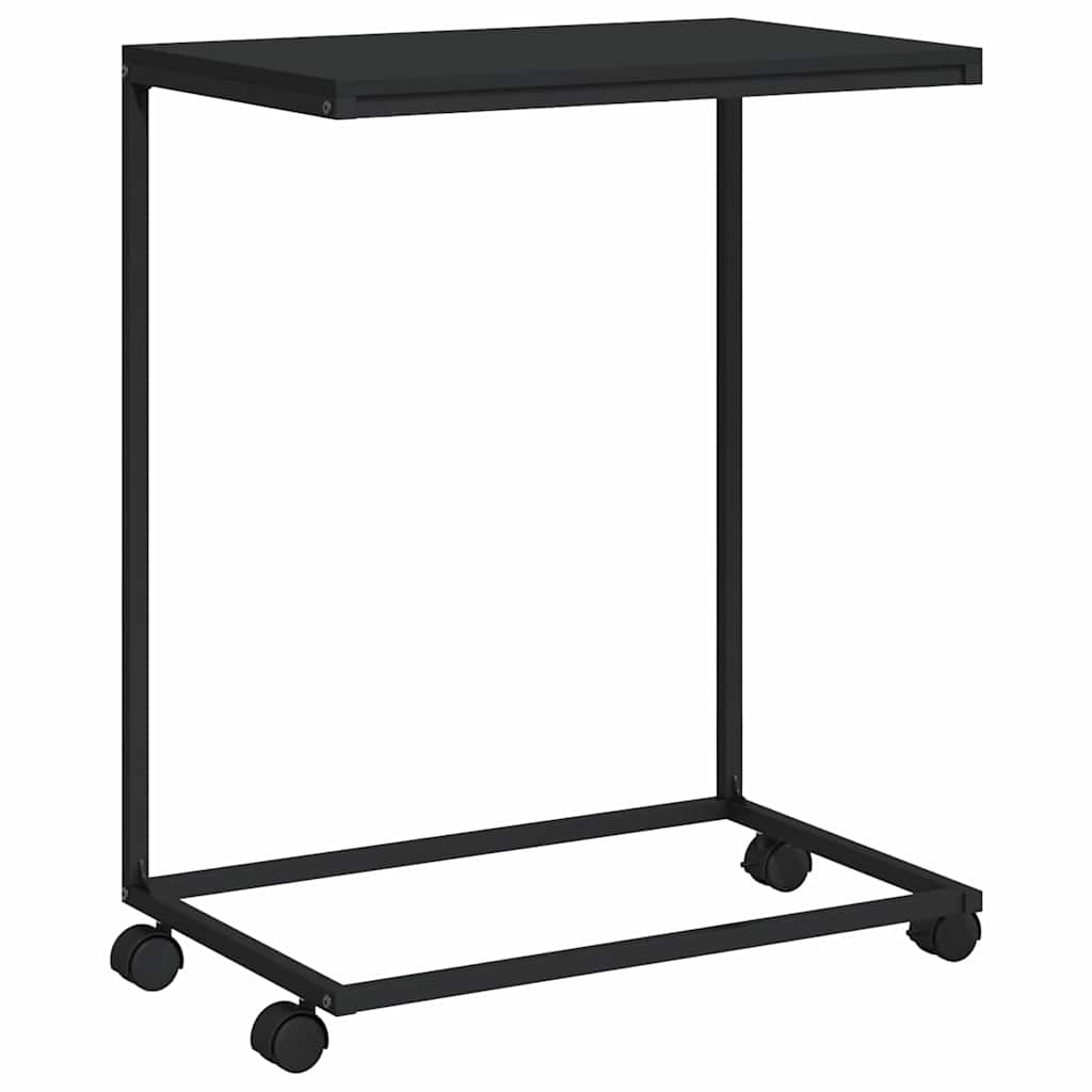 vidaXL Side Table | Black | Engineered wood | 55x35x70 cm | Portable